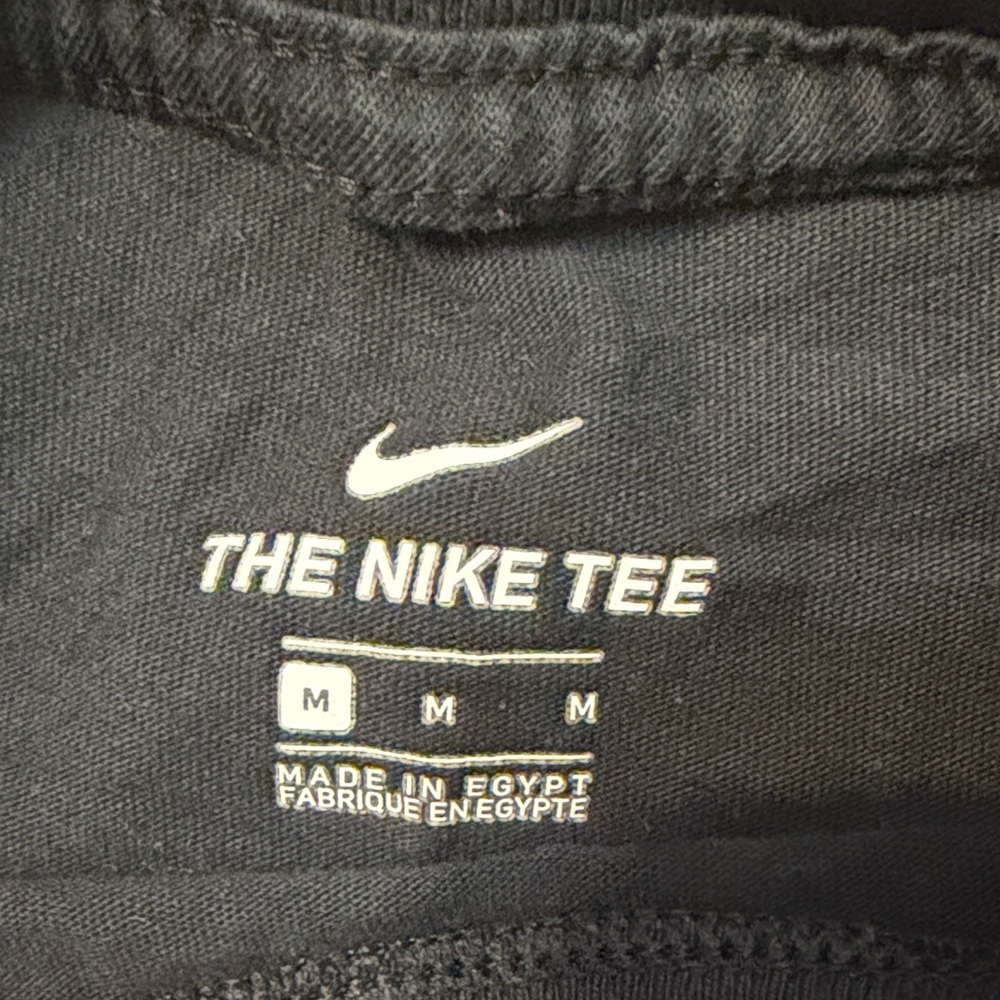Nike Black Long Sleeve Tee with White Swoosh and Logo - Picture 2 of 3